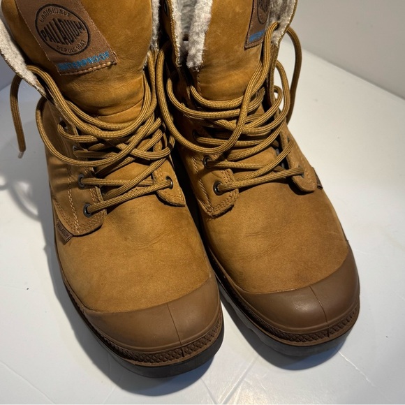 Palladium 72992-697-M Waterproof Boots Men’s 8 Tan Fur Lined Hiking Outdoor - Picture 9 of 16